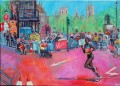 edna runs london marathon impressionist